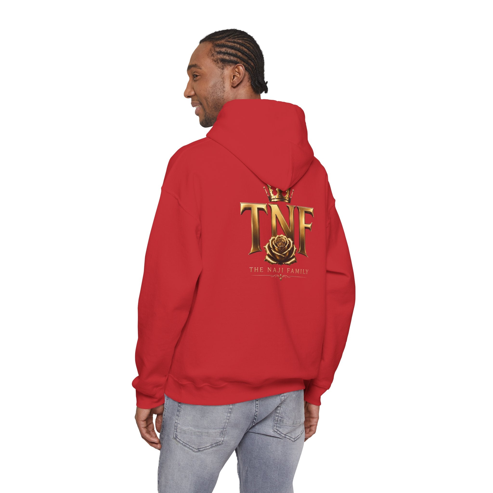 TNF Gold Rose Hoodie — Elegant Crown Logo Pullover