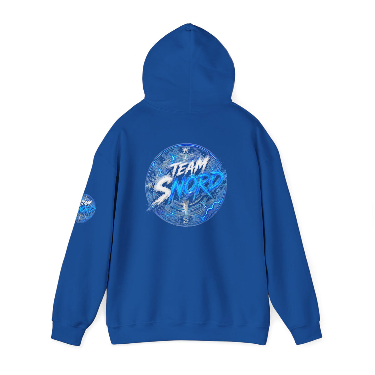 Nord Globe Hoodie — Blue Vintage Graphic Hooded Sweatshirt