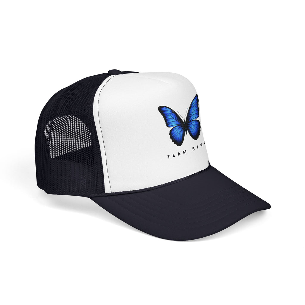 Blue Butterfly Trucker Hat — Vibrant Monarch-Inspired Foam Cap