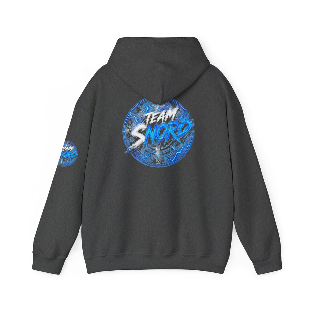 Nord Globe Hoodie — Blue Vintage Graphic Hooded Sweatshirt