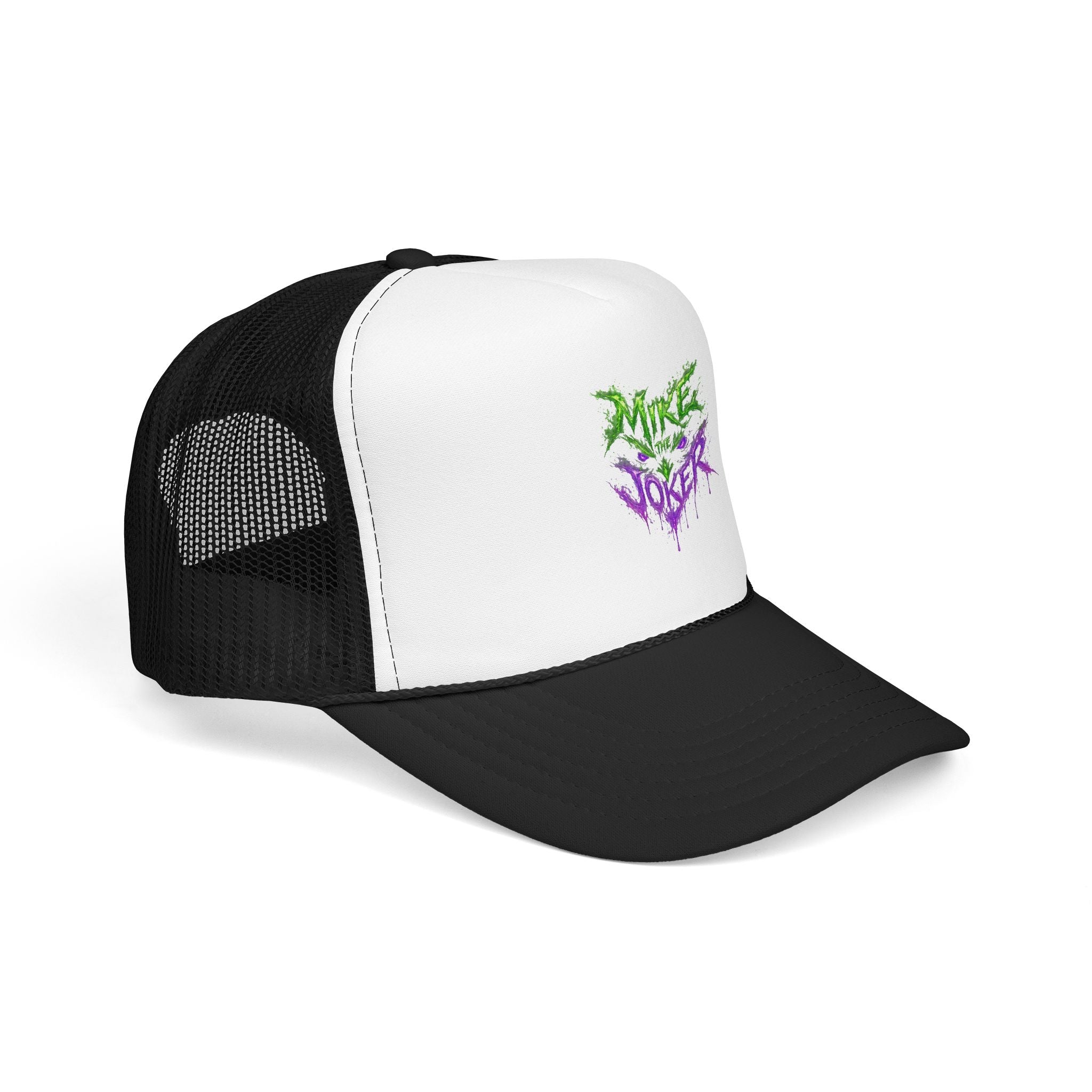 Trucker Hat with Neon Grunge Heart Logo