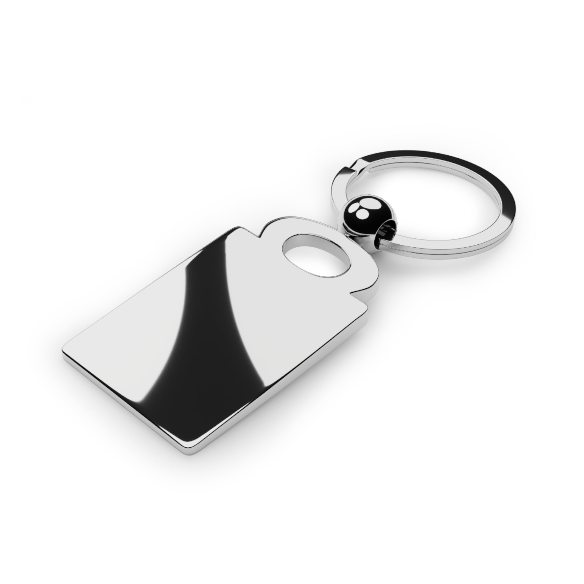 Rectangle Photo Keyring — Custom Neon 'Mike Joker' Graphic Metal Keychain