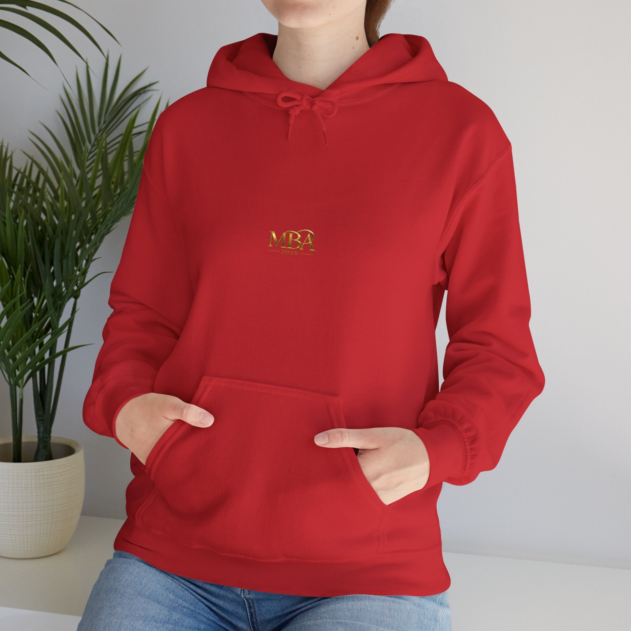 MBA 2026 Gold Logo Hoodie — Graduation/Alumni Commemorative Sweatshirt