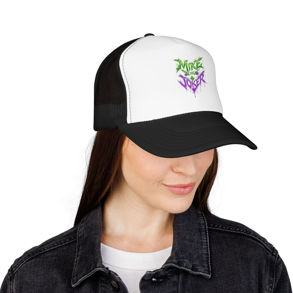 Trucker Hat with Neon Grunge Heart Logo