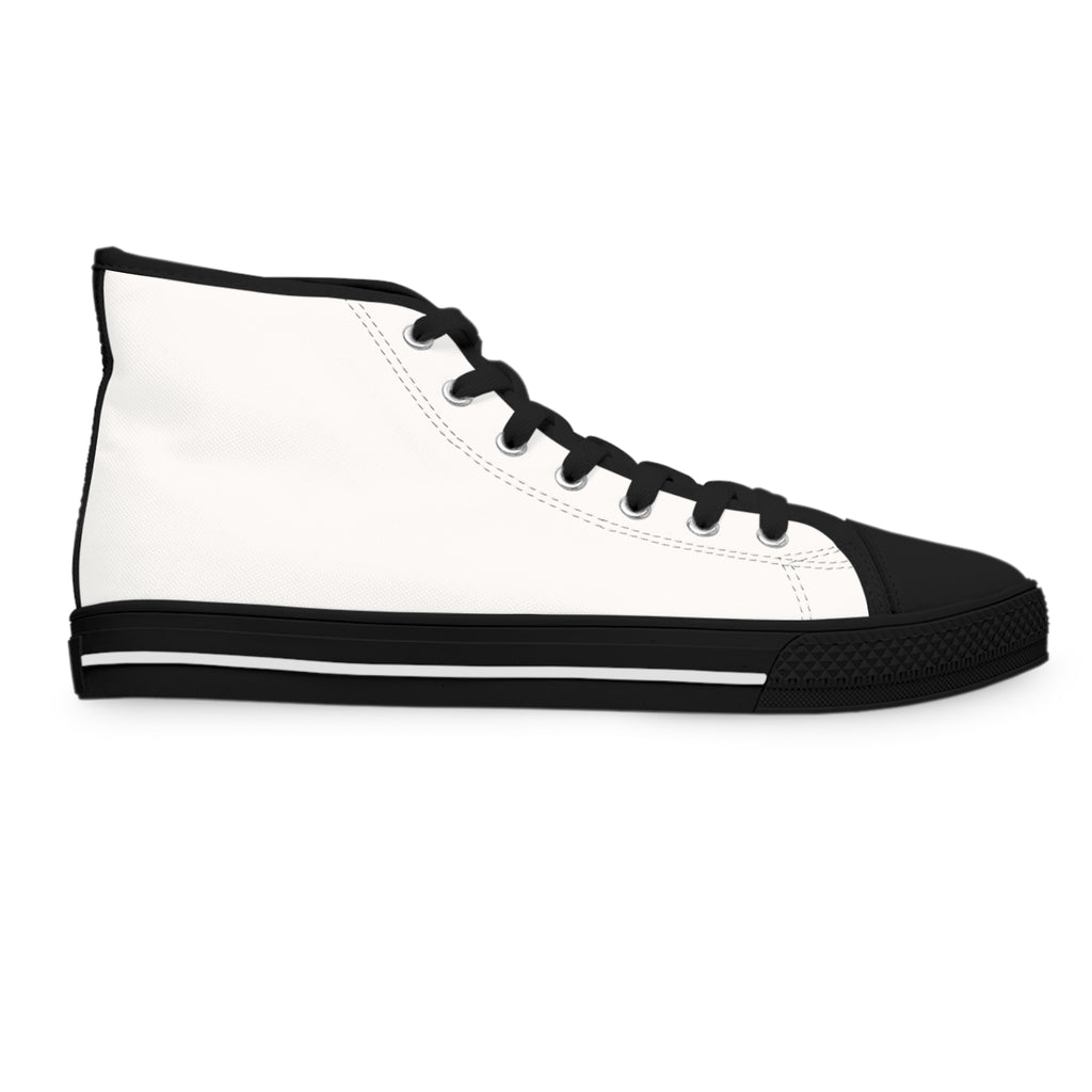 High Top Sneakers — Neon Graffiti "Make It Quicker" Women's Canvas Shoes
