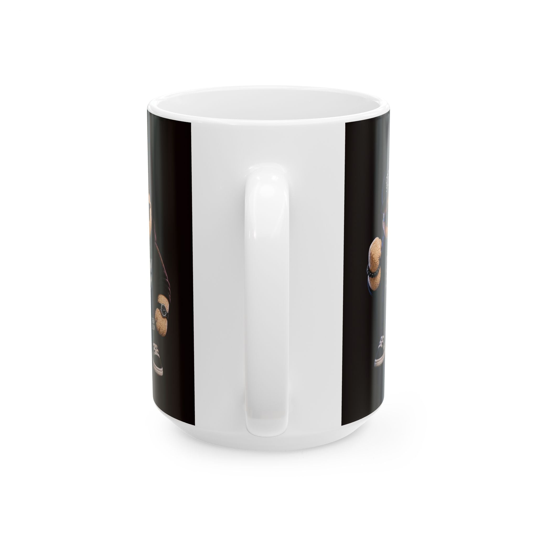 Next Level Creator Agency Logo Ceramic Mug — Black Branded Coffee Cup (11oz, 15oz)