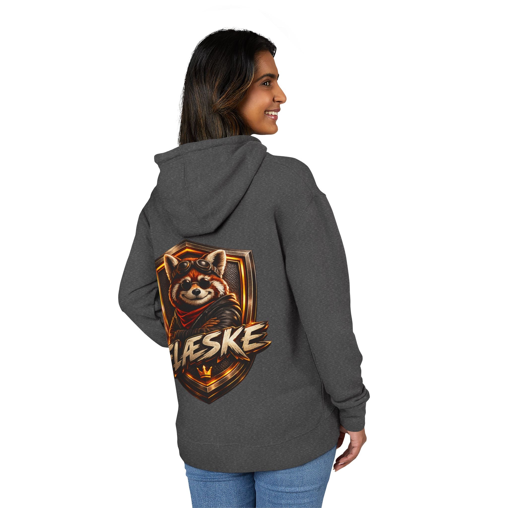 Raccoon Crest Hoodie — "Flæske" Gamer Logo Pullover