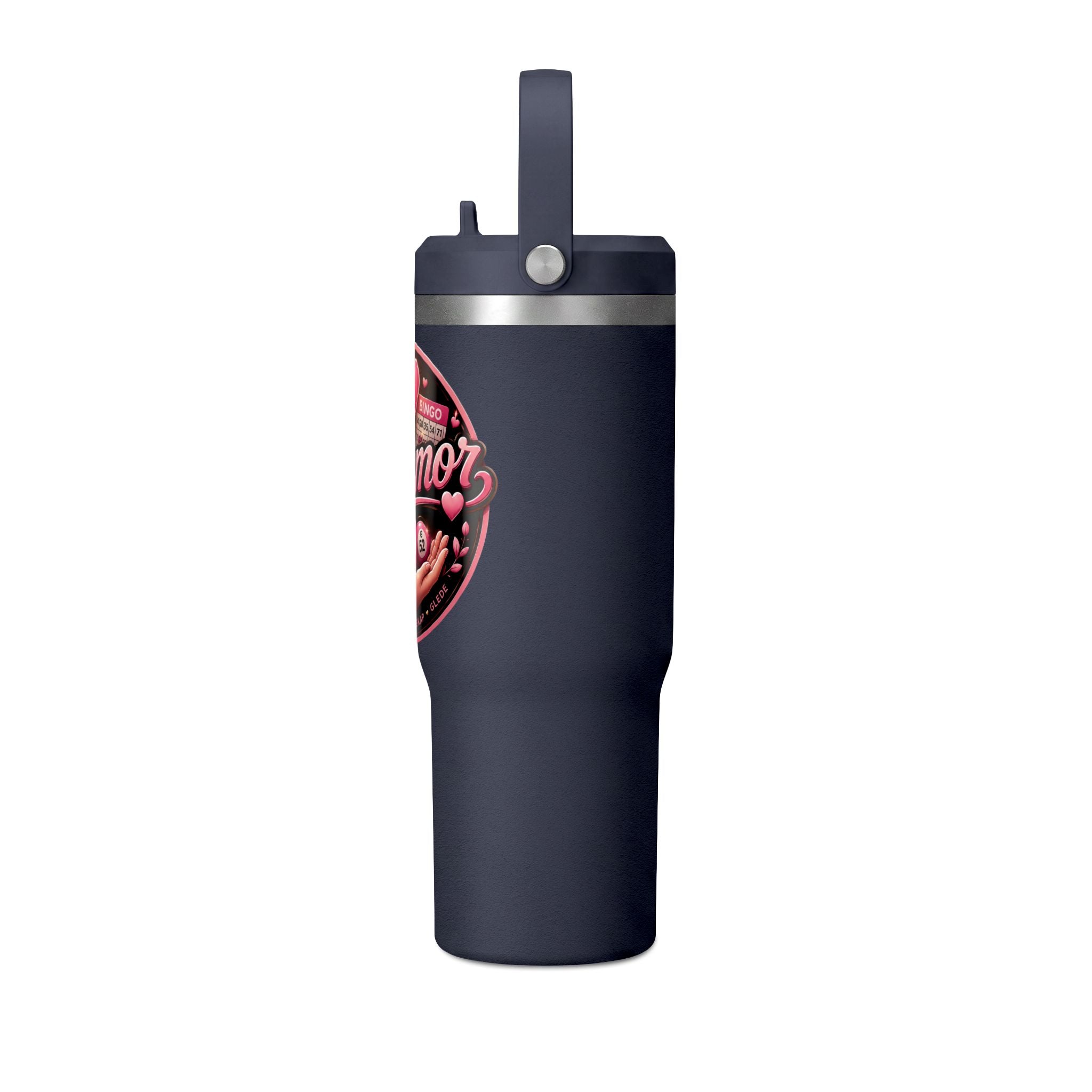 Nomad 32oz Tumbler — Pink Retro Tonemor Heart Logo Travel Mug