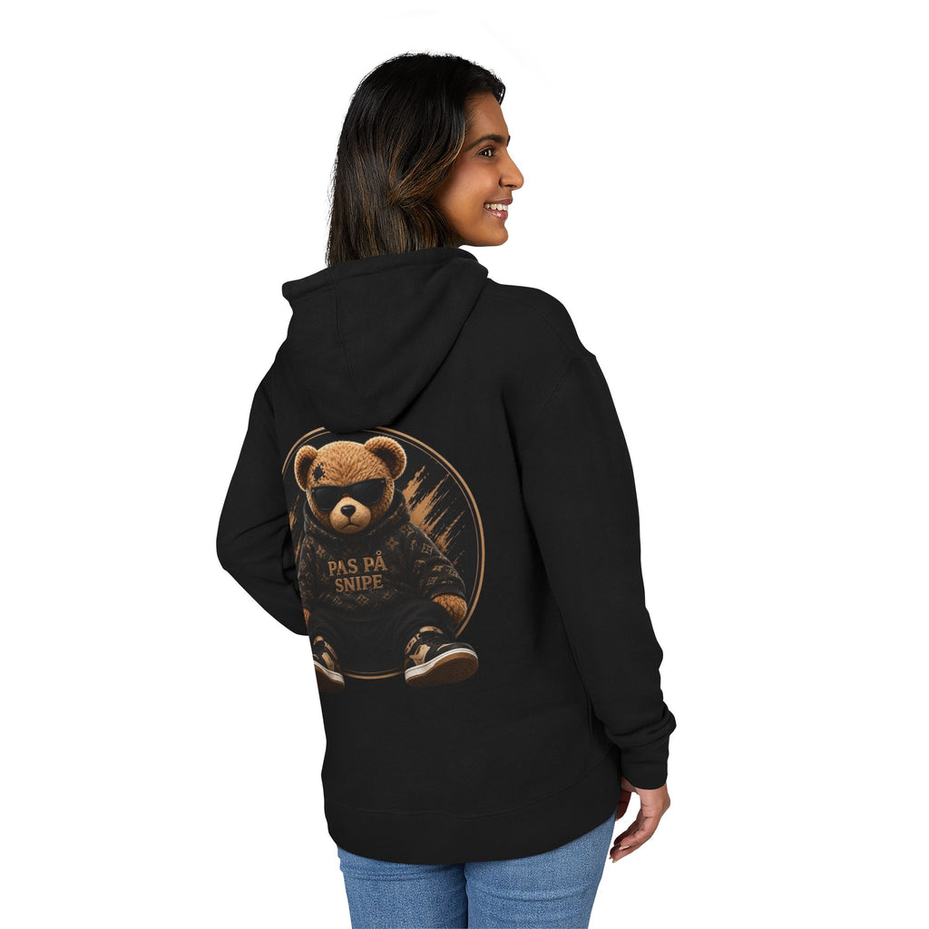Teddy Bear Hoodie — 'Pas På Snipe' Graphic Pullover