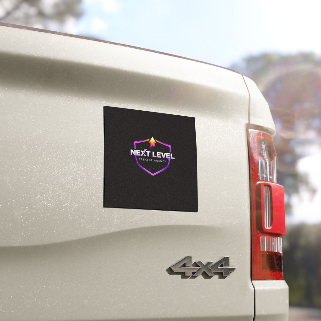 Next Level Creator Agency Car Magnet — Gradient Shield Logo Auto Decal