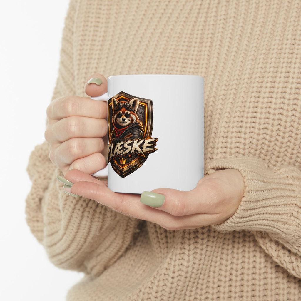 Gaming Shield Ceramic Mug – 'Take the L' Retro Emblem Coffee Cup (11oz & 15oz)