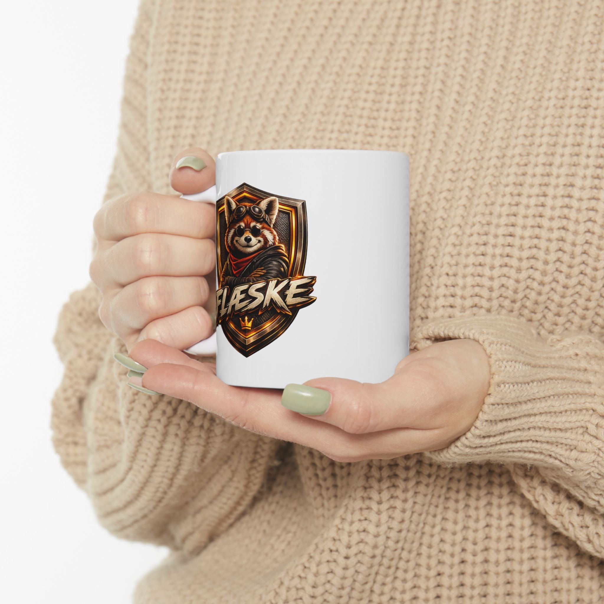 Gaming Shield Ceramic Mug – 'Take the L' Retro Emblem Coffee Cup (11oz & 15oz)