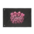 Personalized Pink Candy Name Flag — 'Emelie' Double-Sided Decorative Banner