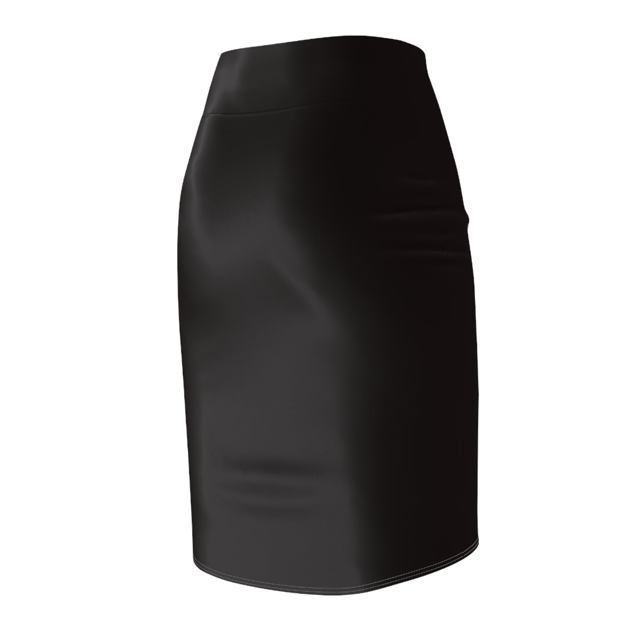 Pencil Skirt — Black Mini with Cute Crew Skum Character Print
