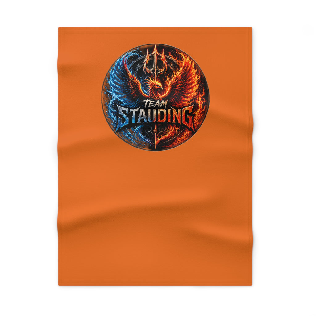 Team Stauding Phoenix Fleece Baby Blanket — Soft Orange Plush Swaddle