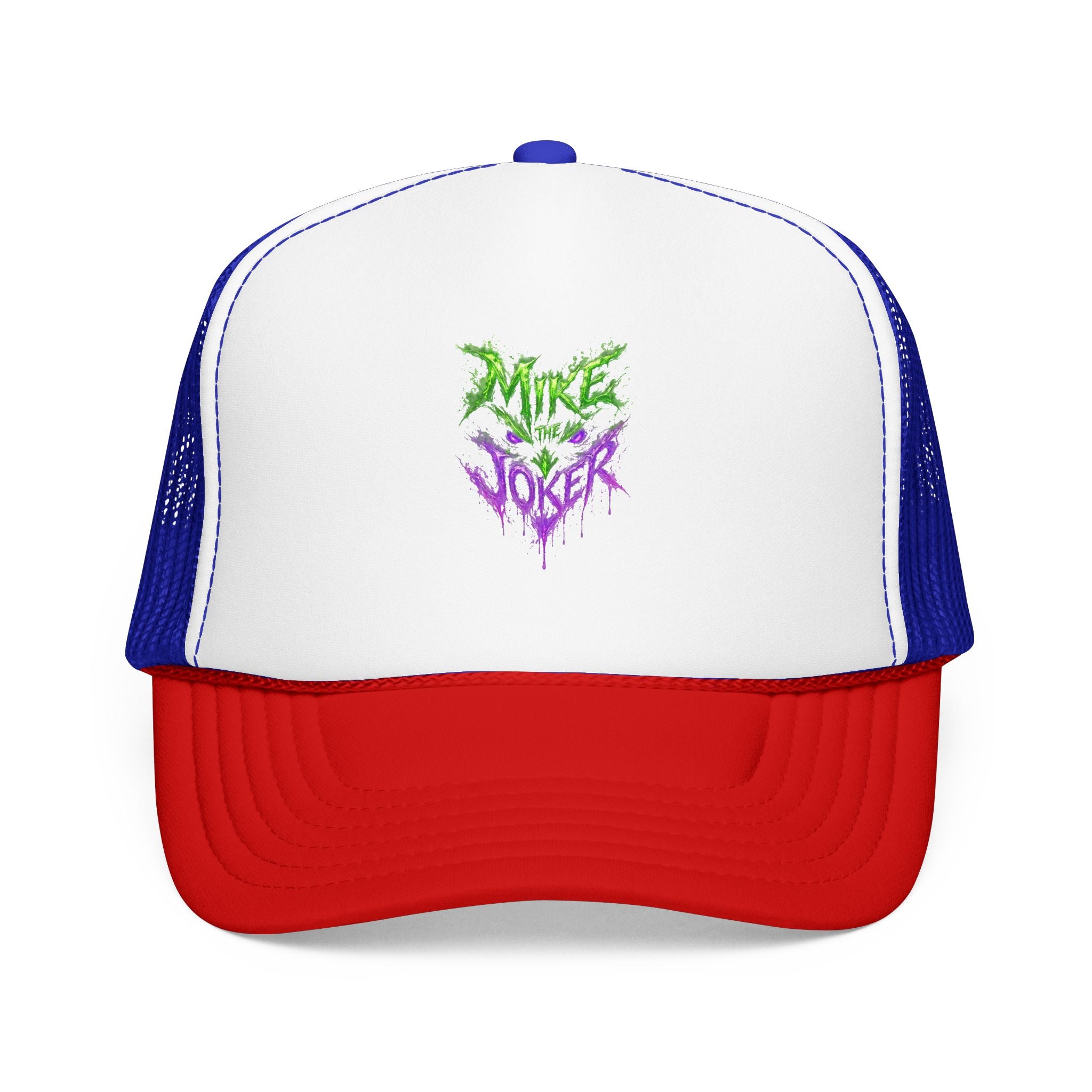 Trucker Hat with Neon Grunge Heart Logo