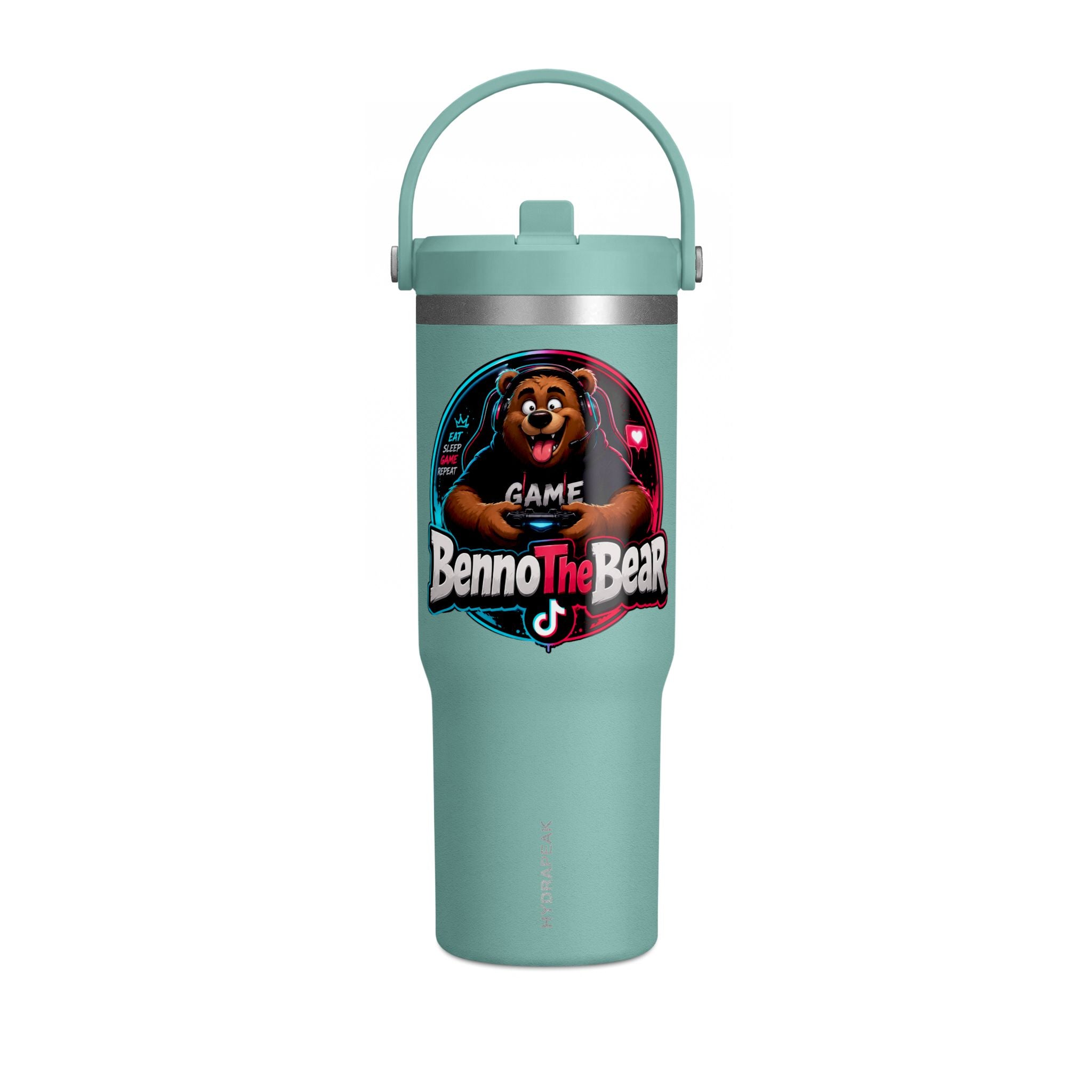 Benno The Bear 32oz Tumbler — Insulated Gaming Travel Bottle