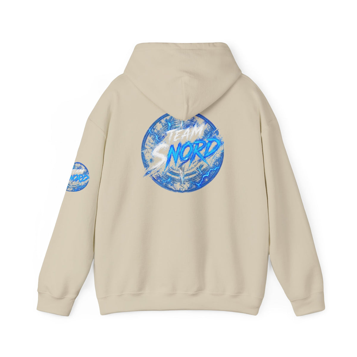 Nord Globe Hoodie — Blue Vintage Graphic Hooded Sweatshirt