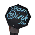 Neon Love Foldable Umbrella — Semi‑Automatic Compact Rain Parasol