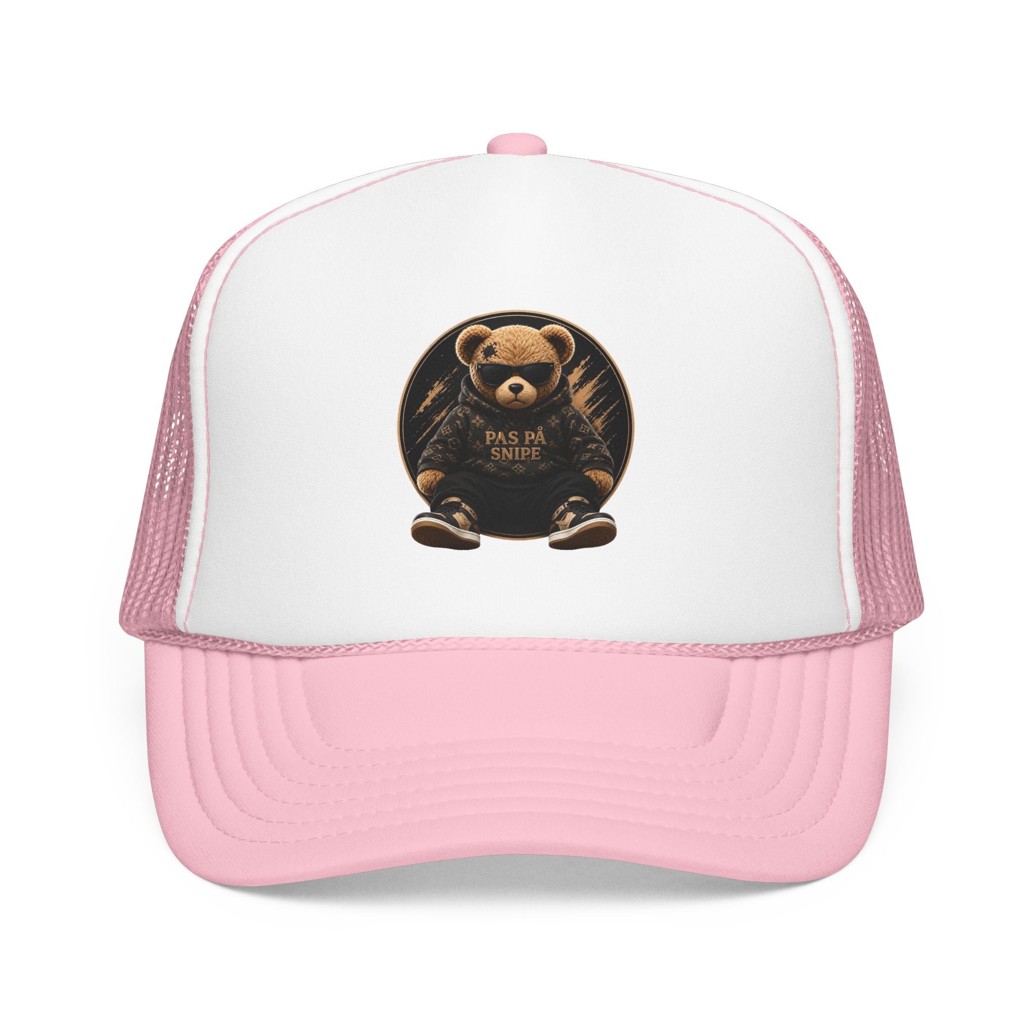 Teddy Bear Trucker Hat — Vintage "Pas de Panier" Patch Cap