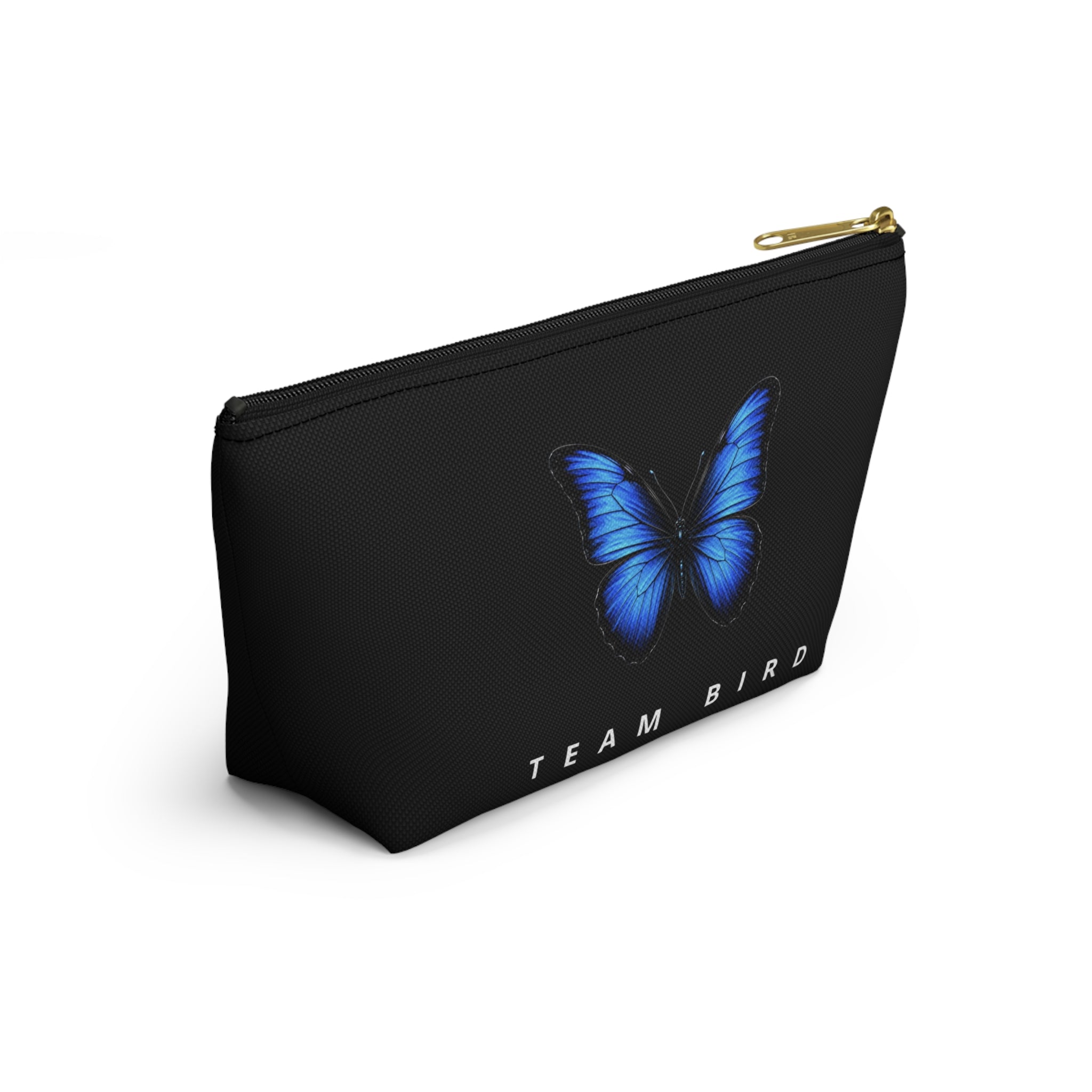 Butterfly Cosmetic Pouch — 'TEAM BIRD' Travel Makeup Bag