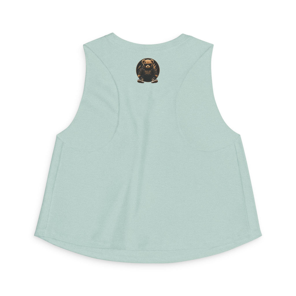 Cute Teddy Bear Graphic Crop Top — "Pas På Snipé" Women's Tank