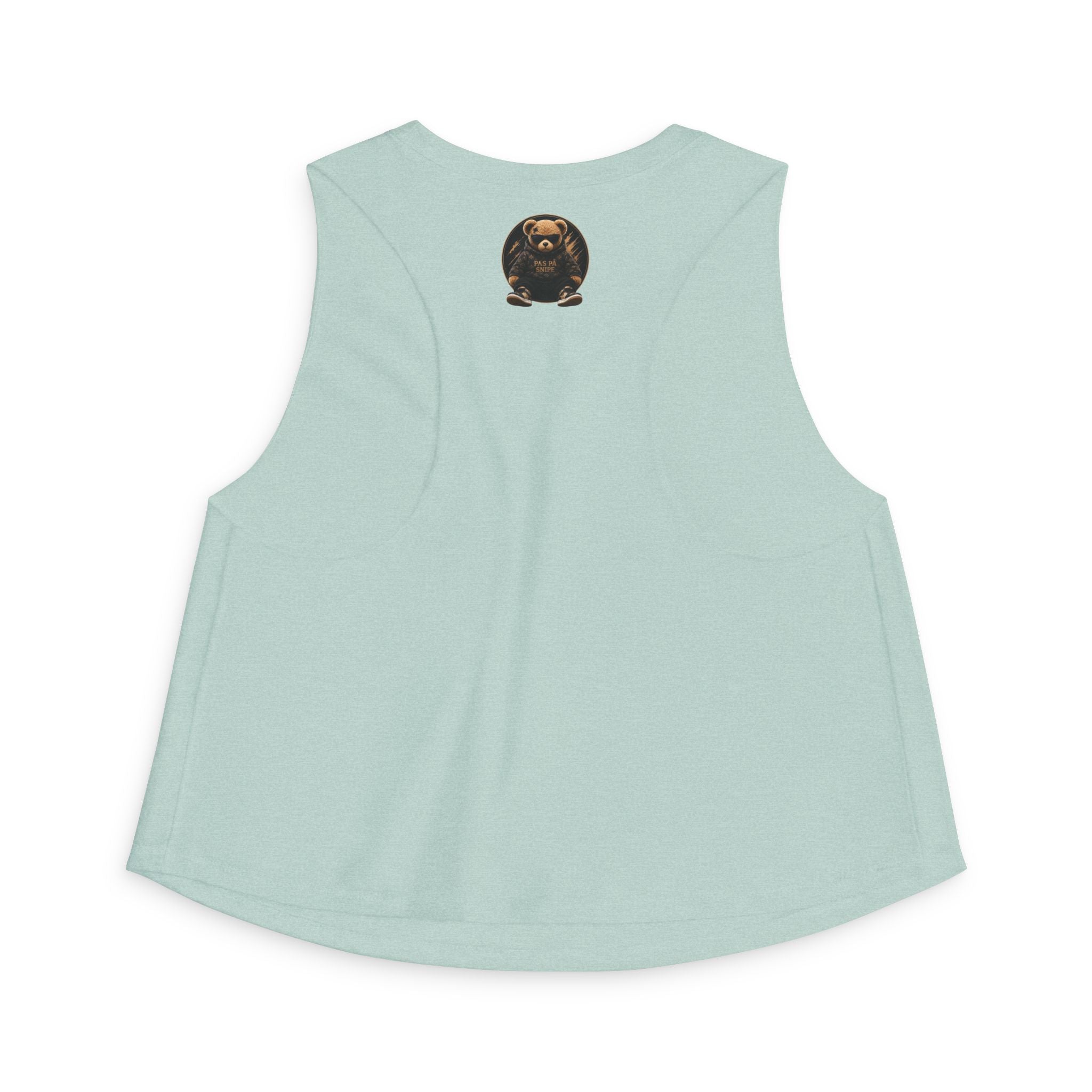 Cute Teddy Bear Graphic Crop Top — "Pas På Snipé" Women's Tank