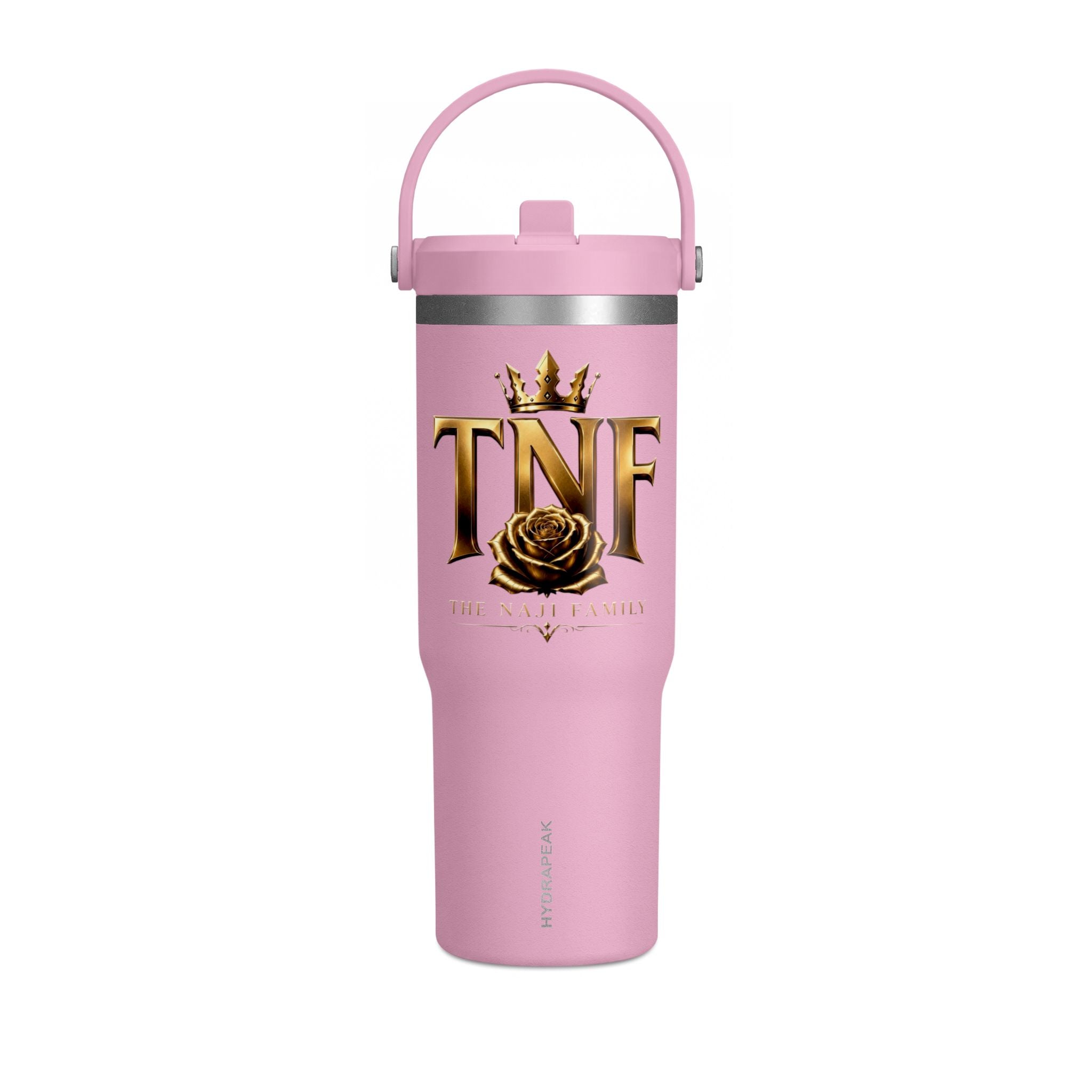 Nomad 32oz Tumbler — TNF 'The Naji Family' Gold Crown & Rose Insulated Travel Cup