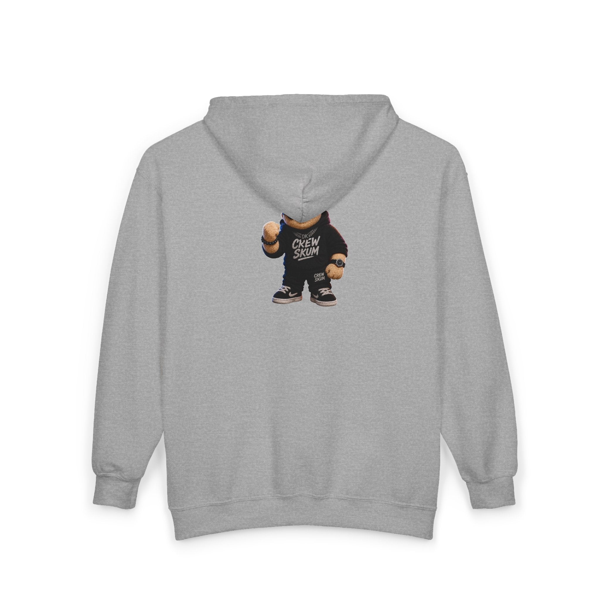 Hip-Hop Character Zip Hoodie — Cool Kid Graphic Full-Zip Sweatshirt
