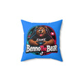 Benno The Bear Gaming Pillow — Cute Gamer Bear Decorative Throw Pillow