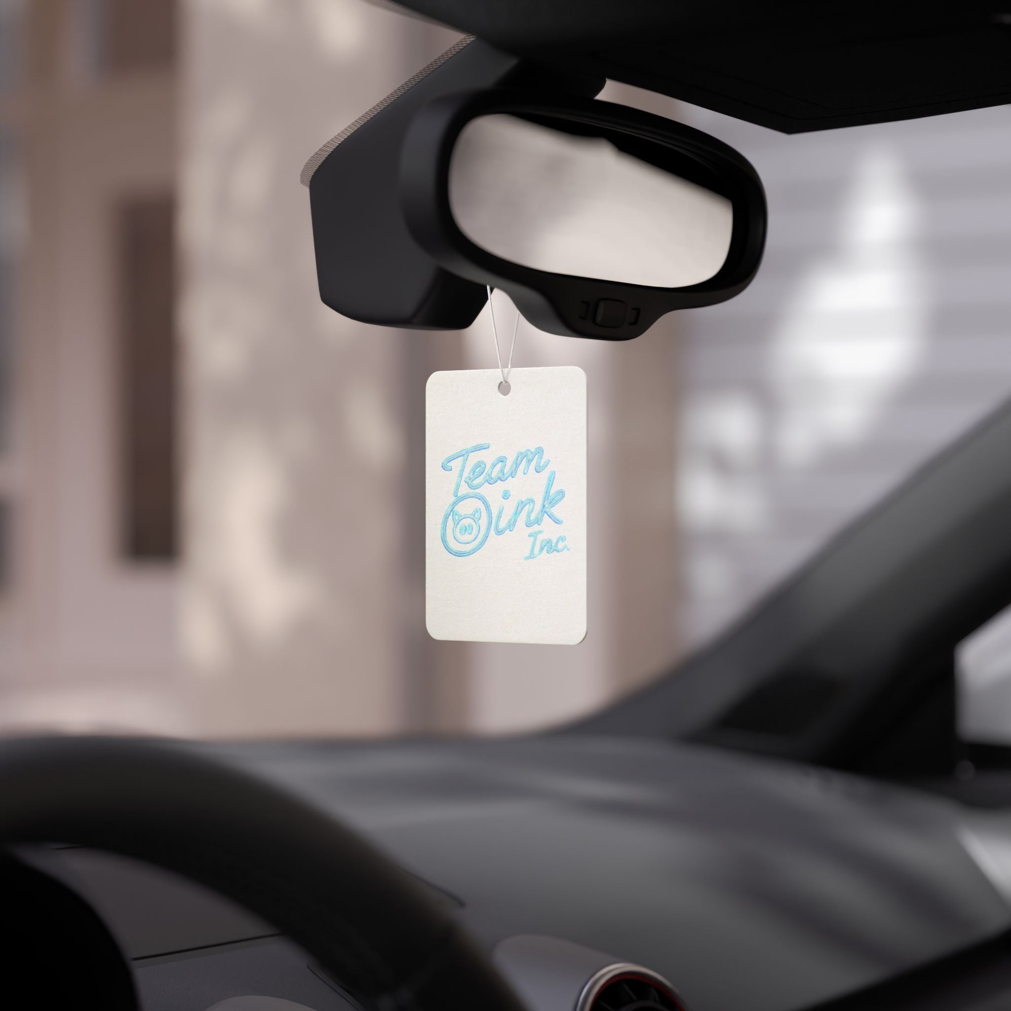Team Oink Inc. Car Air Freshener — Retro Script Hanging Scent Tag