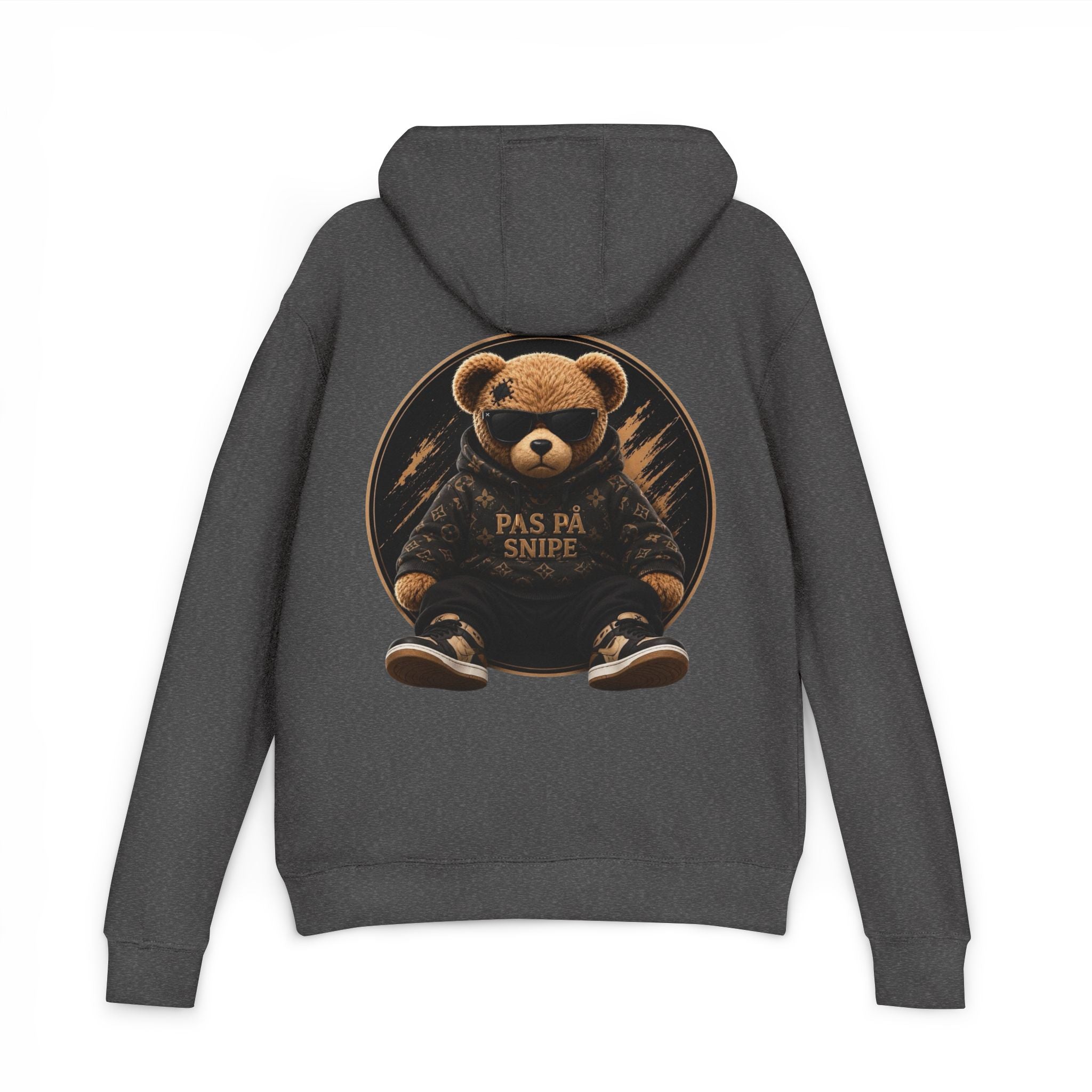 Teddy Bear Hoodie — 'Pas På Snipe' Graphic Pullover