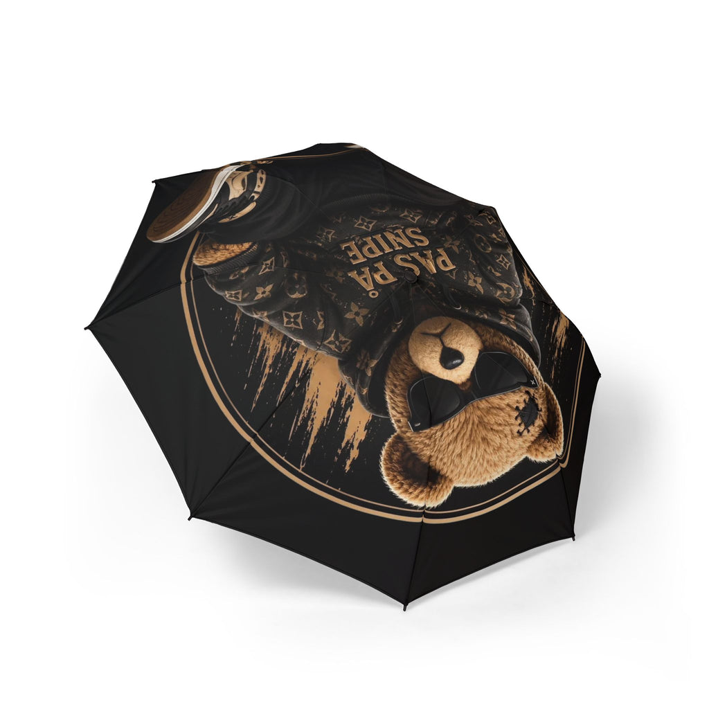 Teddy Bear Sniper Foldable Umbrella - Semi-Automatic Compact Rain Parasol