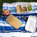 Wood Grain Bento Lunch Box — "Team Oink Inc." Logo Eco-Friendly Meal Container