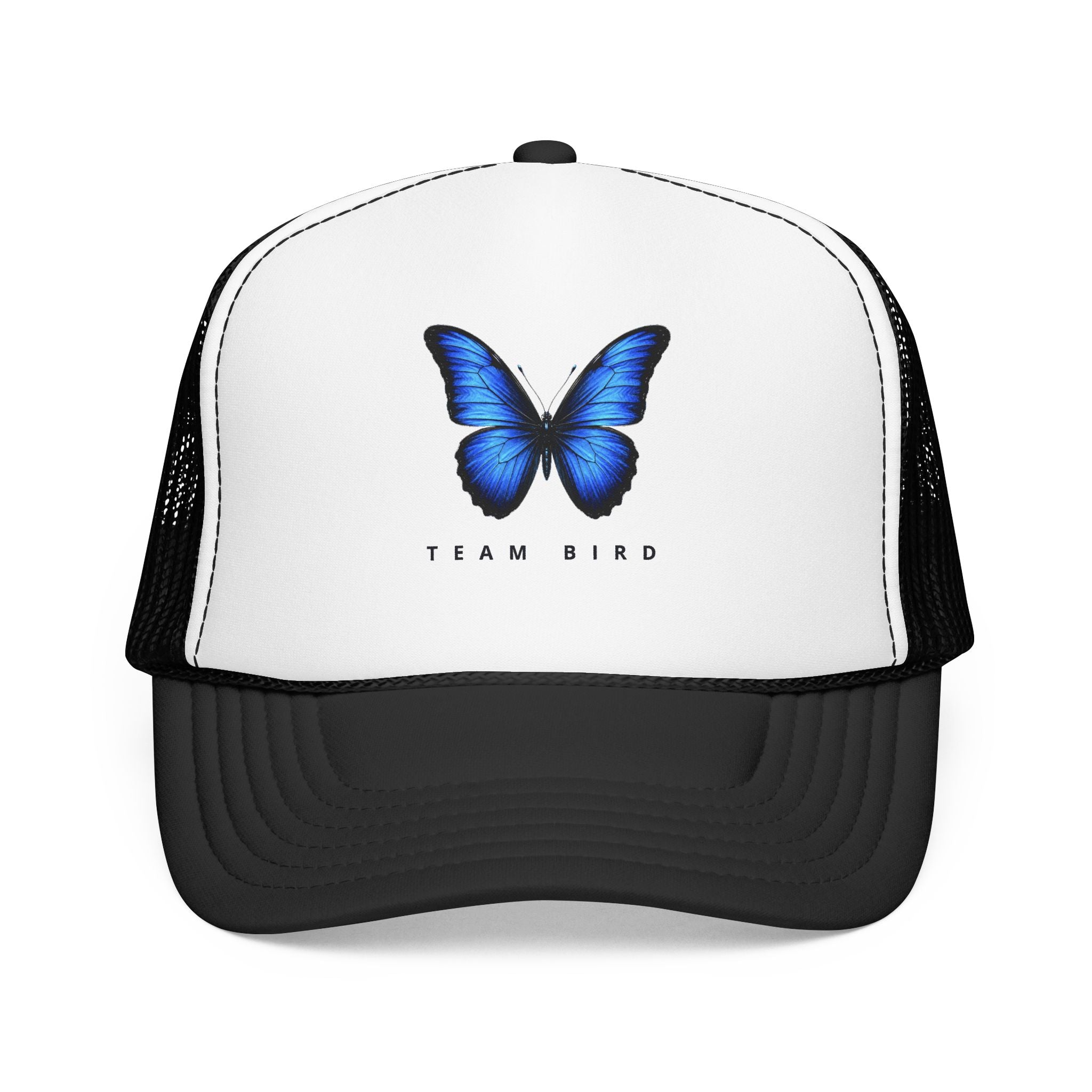 Blue Butterfly Trucker Hat — Vibrant Monarch-Inspired Foam Cap