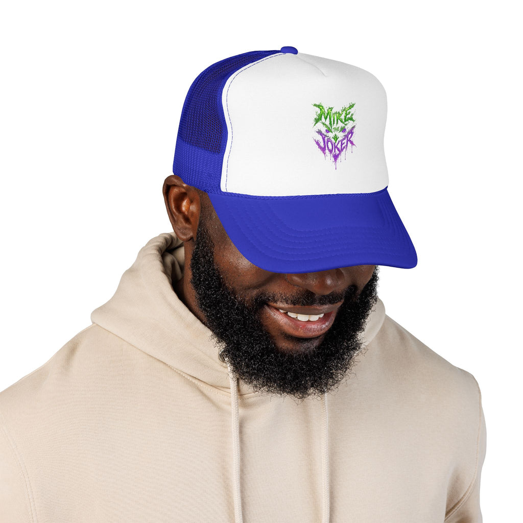 Trucker Hat with Neon Grunge Heart Logo