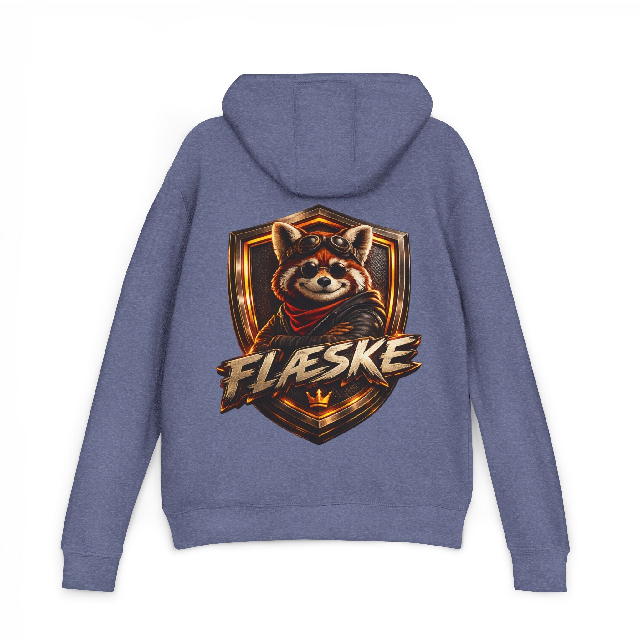 Raccoon Crest Hoodie — "Flæske" Gamer Logo Pullover