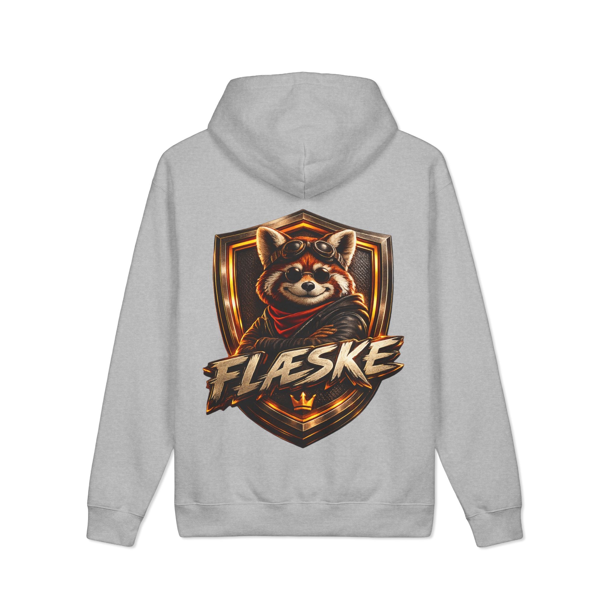 Hoodie — 'Flæske' Red Panda Crest Graphic Hoodie