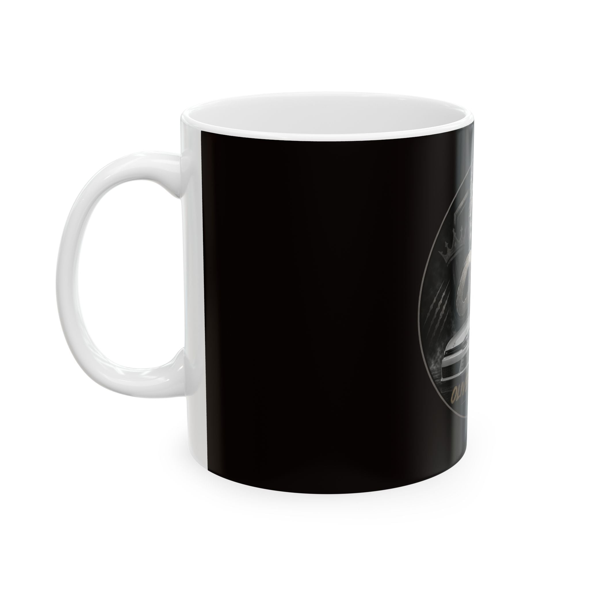 OTS Lion Car Ceramic Mug — Oliver TwoStroke 11oz/15oz Coffee Cup