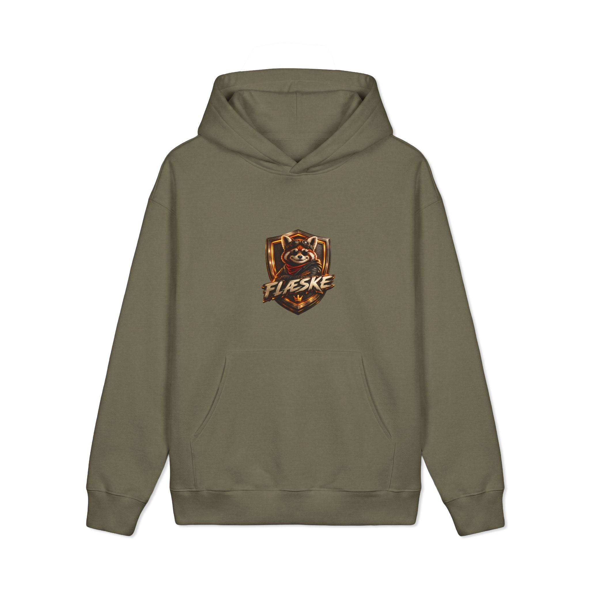 Hoodie — 'Flæske' Red Panda Crest Graphic Hoodie
