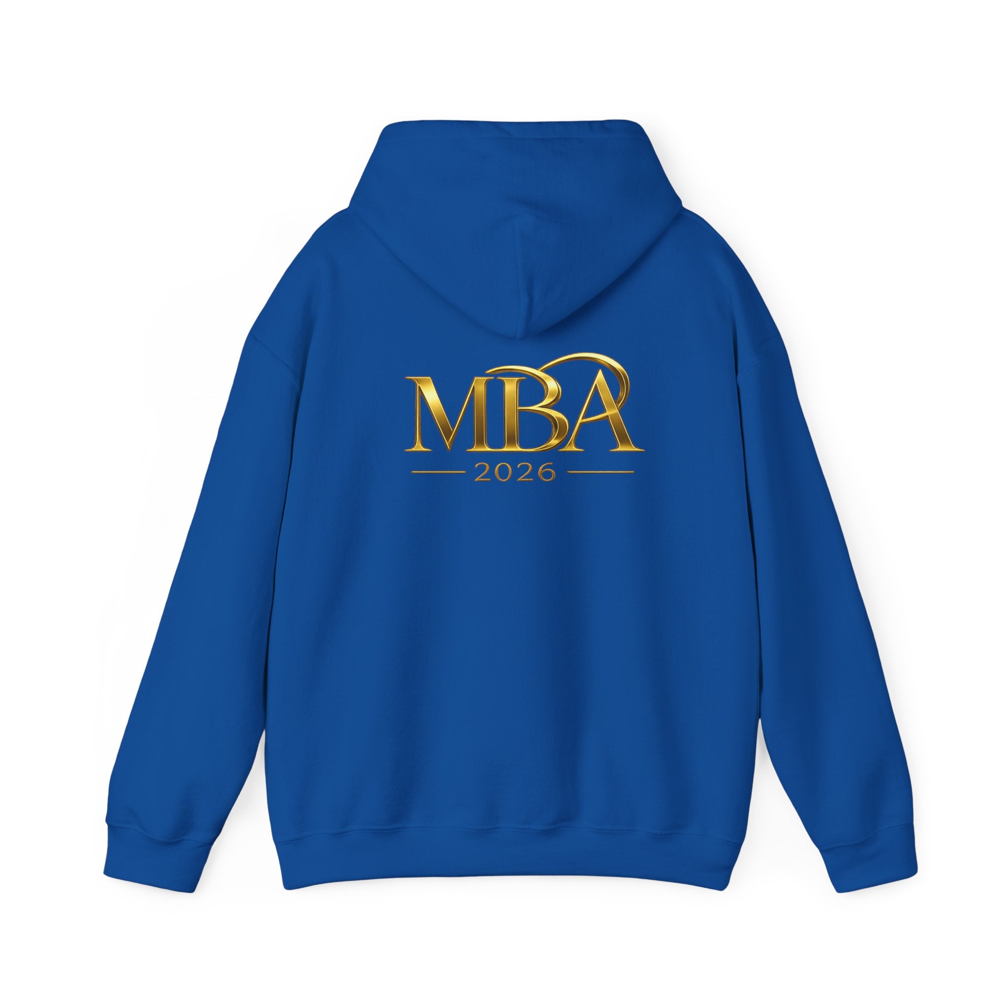 MBA 2026 Gold Logo Hoodie — Graduation/Alumni Commemorative Sweatshirt