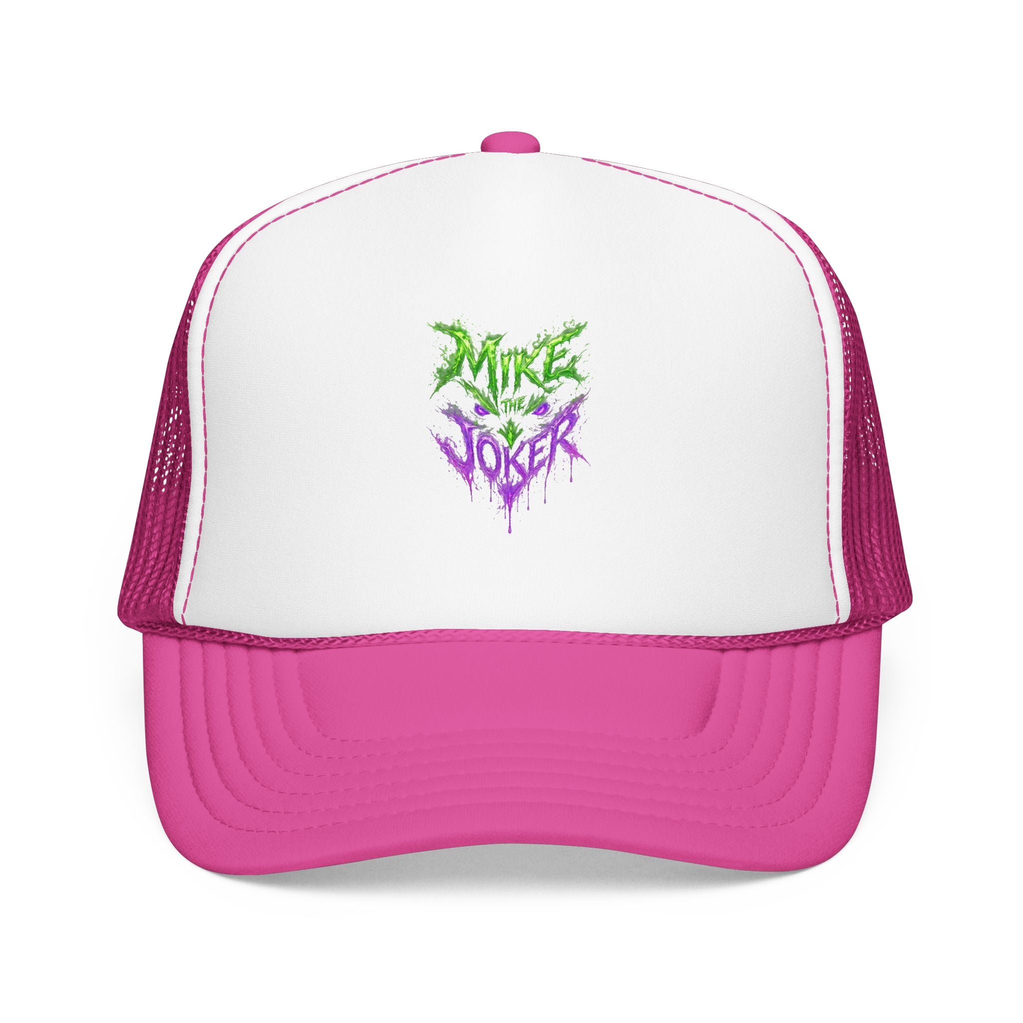 Trucker Hat with Neon Grunge Heart Logo
