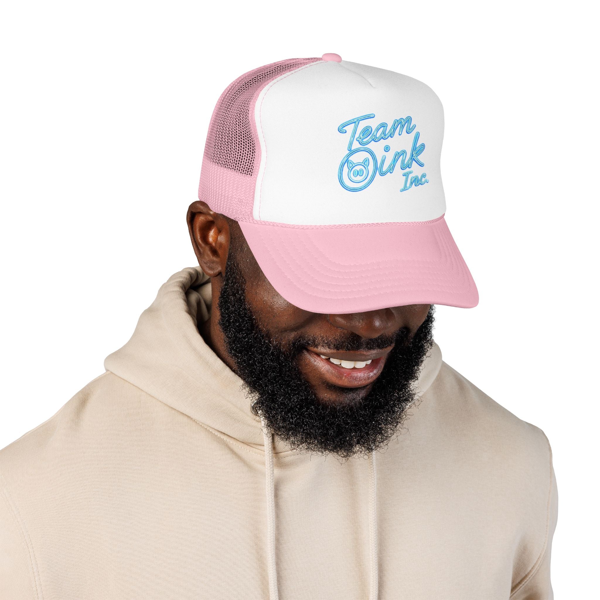 Team Oink Inc. Trucker Hat — Retro Embroidered Foam Cap
