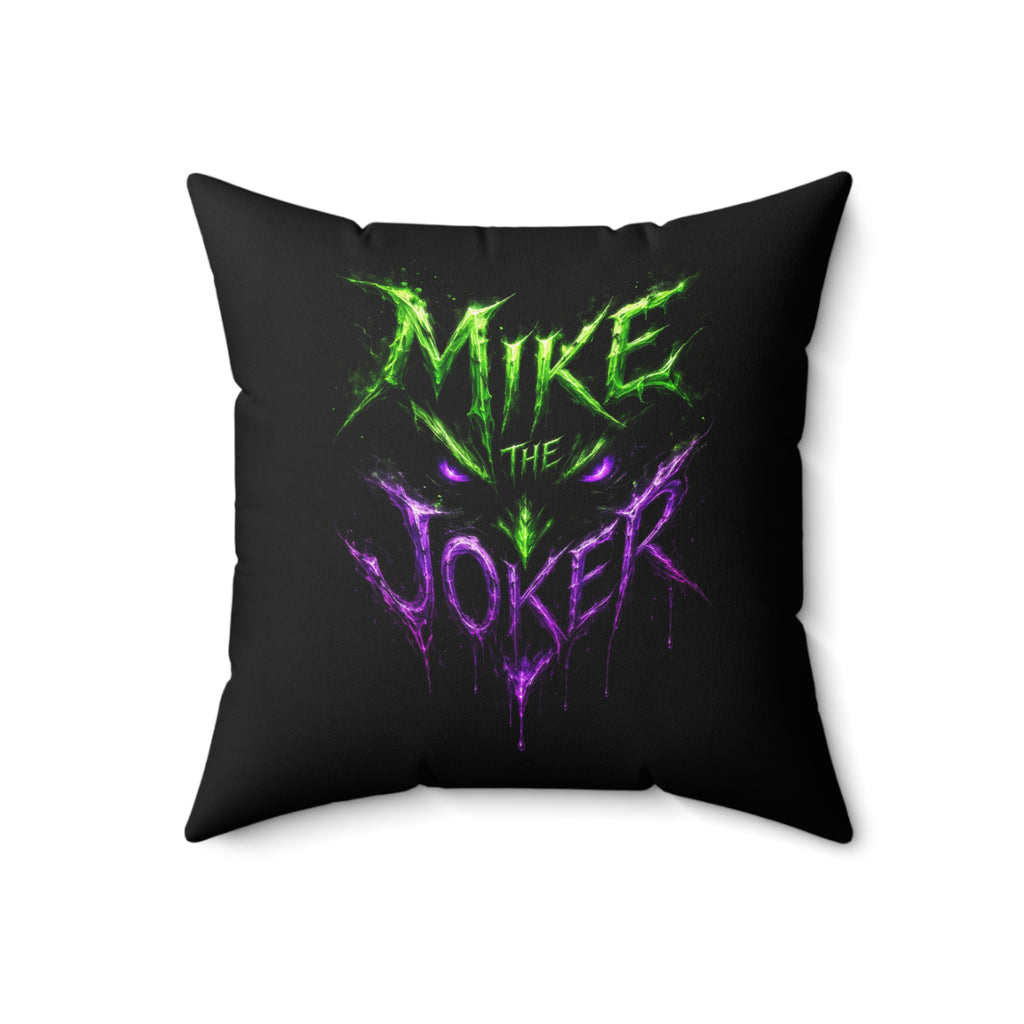 Mike the Joker Neon Graphic Pillow - Spun Polyester Decorative Cushion