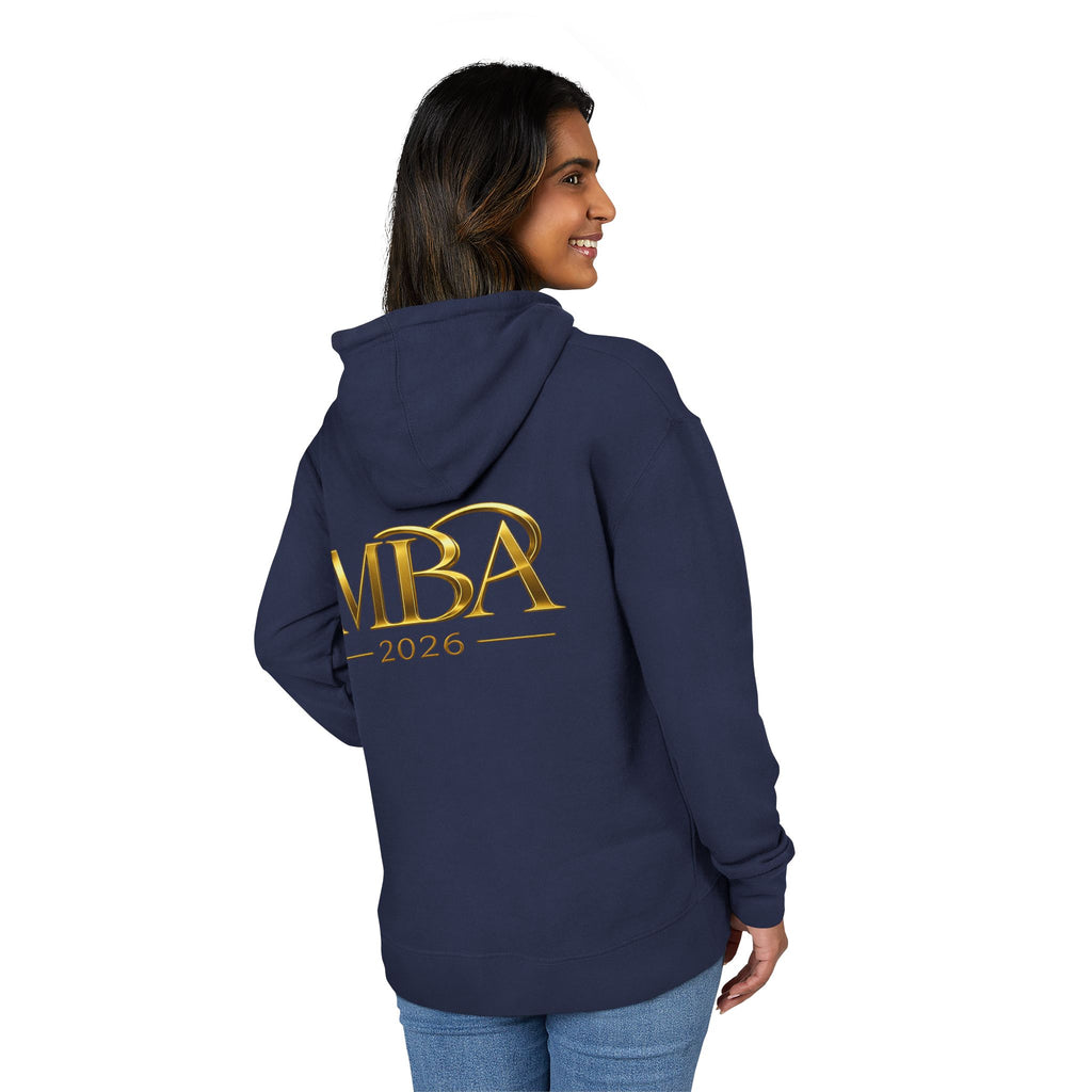 MBA 2026 Hoodie — Gold Crest Graduation Pullover