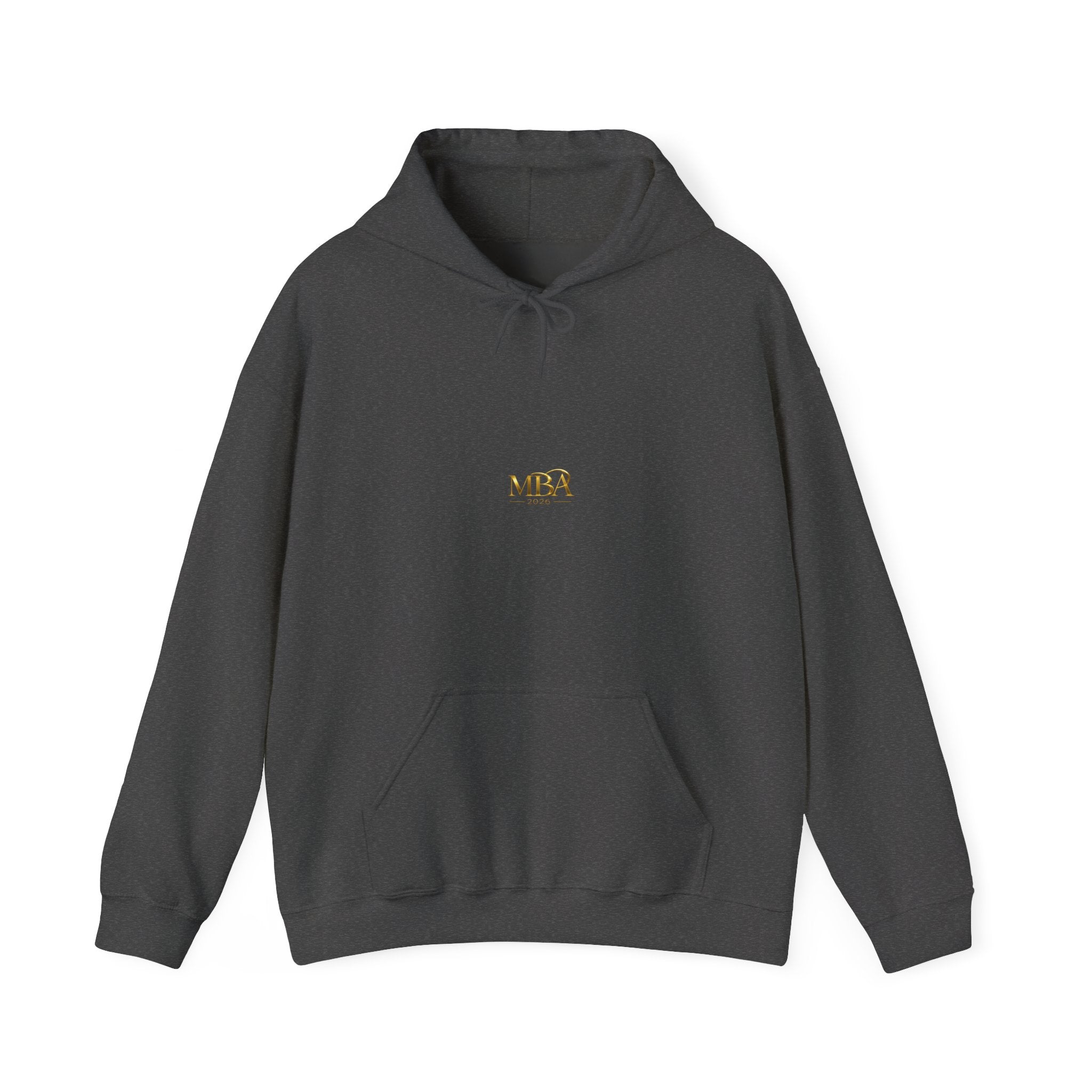 MBA 2026 Gold Logo Hoodie — Graduation/Alumni Commemorative Sweatshirt