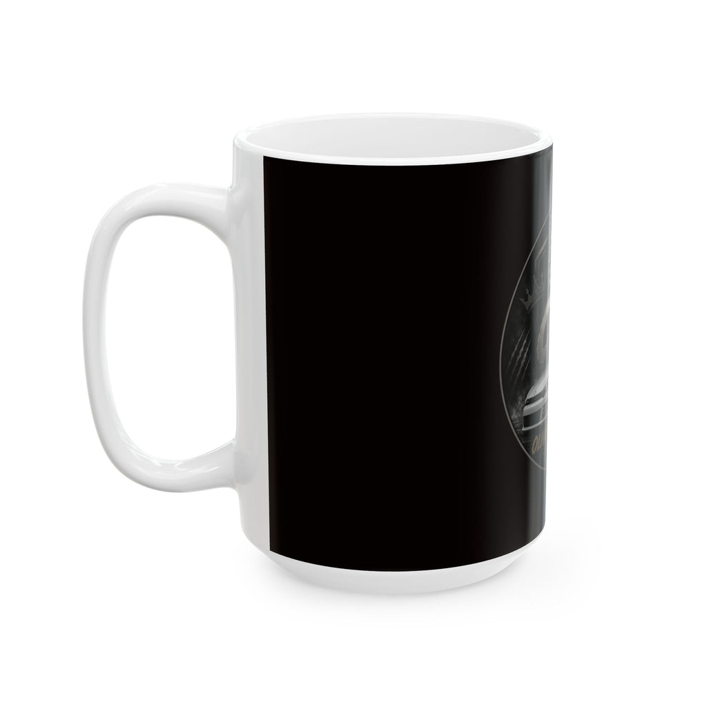 OTS Lion Car Ceramic Mug — Oliver TwoStroke 11oz/15oz Coffee Cup