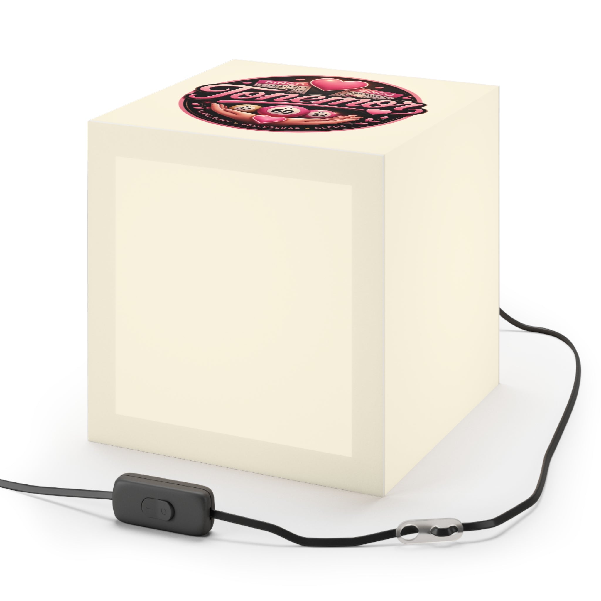 Light Cube Lamp — Tonemor Pink Bingo Heart Accent Lamp