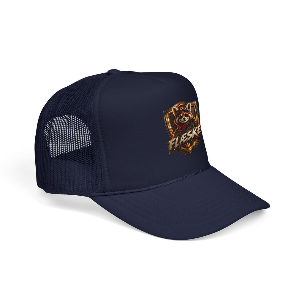 Ember Raccoon Shield Trucker Hat