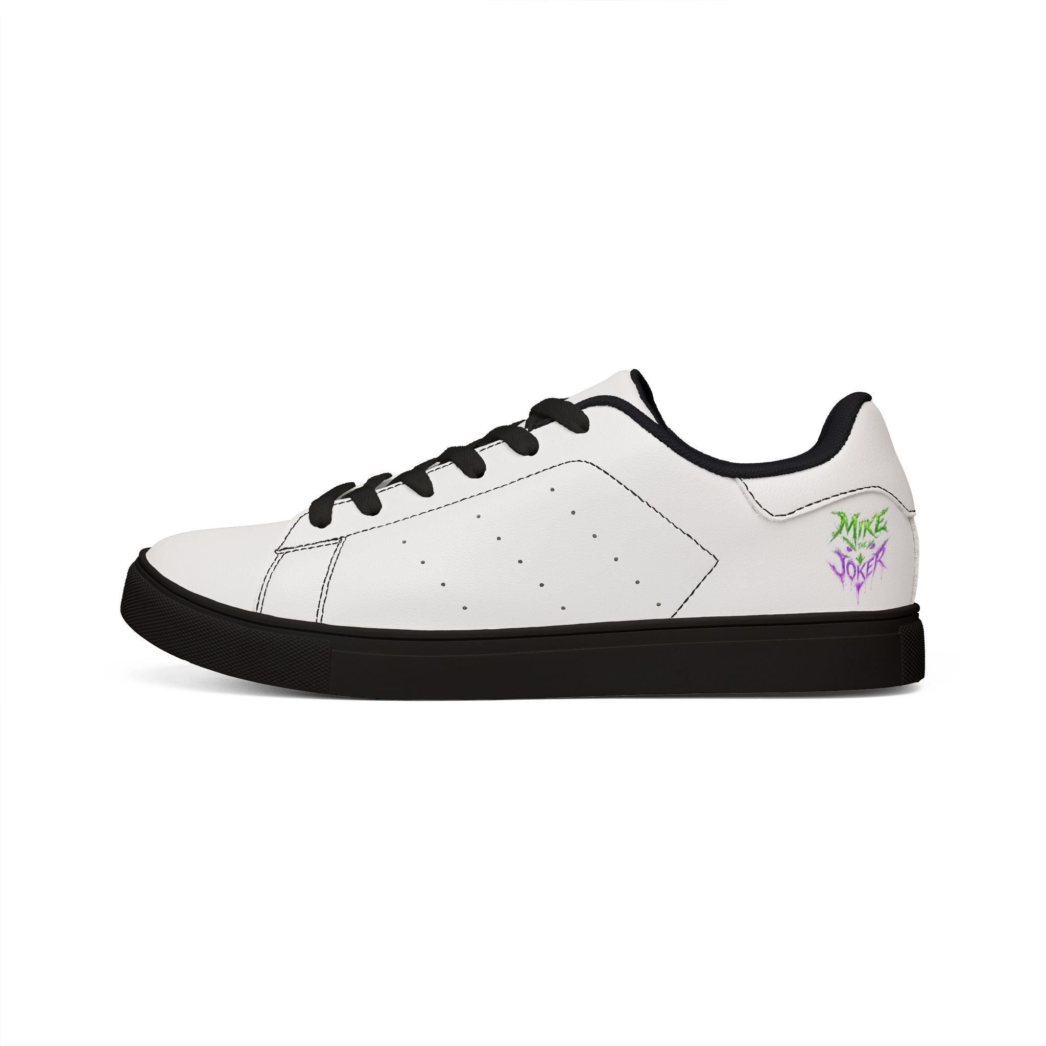 White Leather Low-Top Sneakers — Minimal Casual Men's Shoes